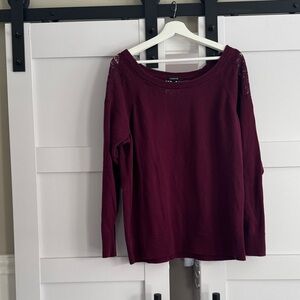 Torrid lace inset Sweater Top